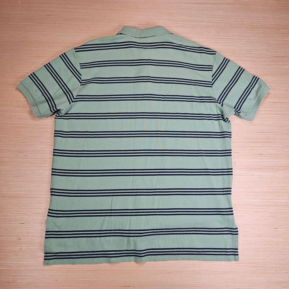 Polo Ralph Lauren Polo Mens XL Green Striped Short Sleeve Cotton Casual Shirt
